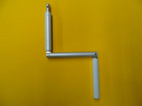 Gelenkkurbelgriff 9,9 mm, Ausladung 120 mm, silber/grau