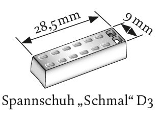 Tension shoe set narrow (e.g. Germania, Büscher, Flexalum)