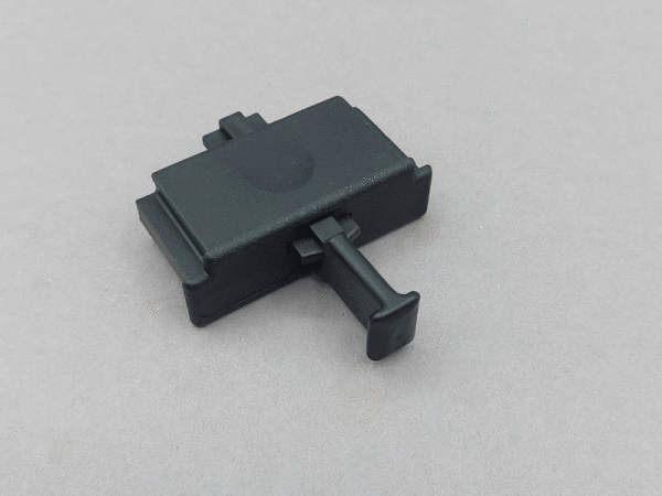 Endkappe Warema 60er eckig mit Führungsnippel schwarz