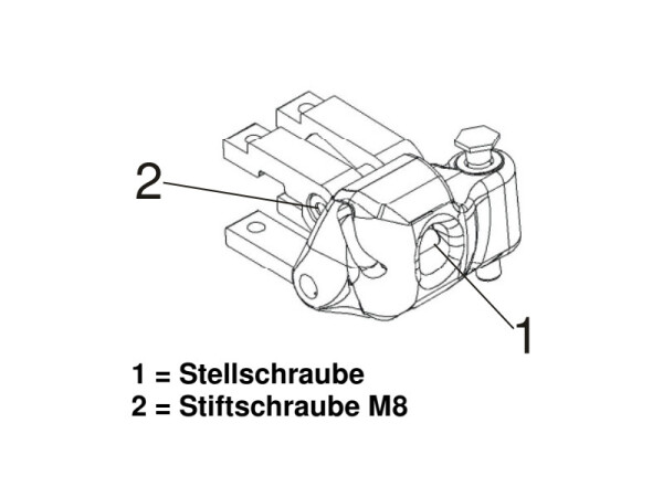 Armlager Standard für Voss Eco, Sunrise RAL 9010 weiß links & rechts im Set