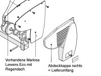 Markisen-Kappen Lewens Economy mit Regendach...