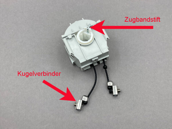 Bandspulenlager für T-Stanzung für 50er/60er oder 88er Lamelle schmal - 40 mm mit Bandstift und Kugelverbinder