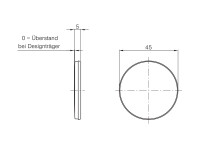 Gegenträger weiß für Warema-Rollo Typ S