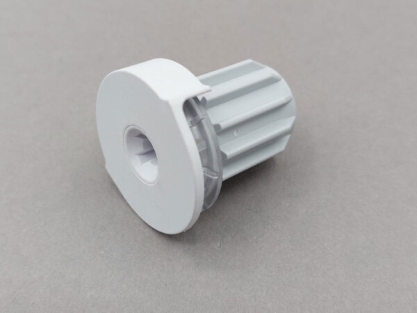 Rollo-Kettenzuggetriebe für 27 mm Welle, Stahl-Flachstift am Lager 9 mm, weiß, PVC, ohne Zubehör
