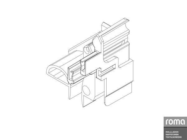 Einlauftrichter Roma Vorbaurollladen .XP 53 mm für .XP links