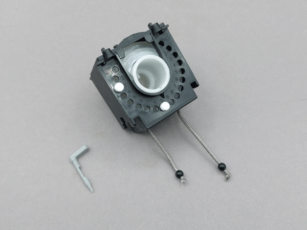 Spiral bearing for top rail open at the bottom, black balls