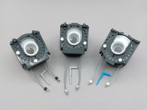 Spiral bearing for top rail open at the bottom - Ball string: please select version!