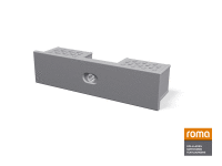 Endkappe Endleiste für Roma FL80, grau