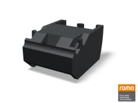 Texbandhalter schwarz für Roma CDL-Jalousien