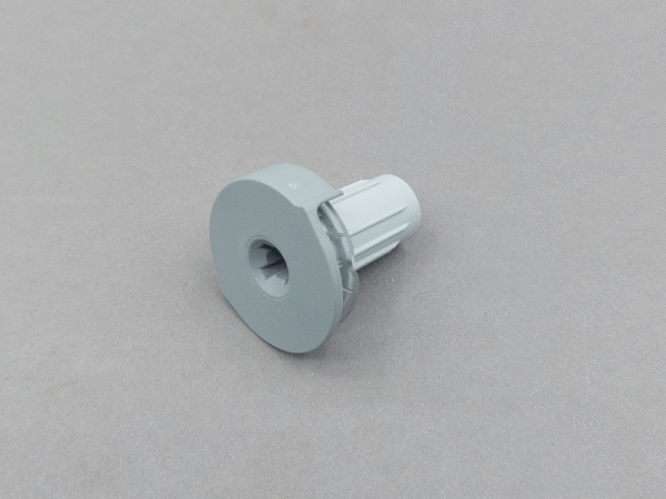 Rollo-Kettenzuggetriebe für 18 mm Welle, Stahl-Flachstift am Lager 9 mm, grau, PVC ohne Zubehör