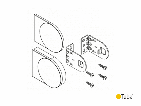 Träger für Seitenzugrollo Teba R1, grau