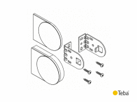 Träger für Seitenzugrollo Teba R1, grau