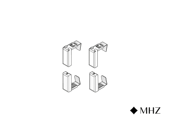 MHZ Fensterclip für Jalousie/Plissee/Raffrollo weiß Set á 4 Stück