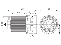 Kegelradgetriebe 2:1 für Oberkasten 50 mm