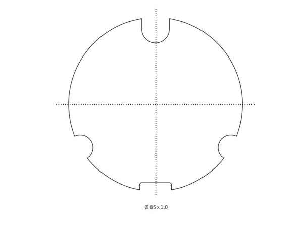 Typ 11 Adapter und Mitnehmer für Nutrohrwelle 85 x 1,0 mm
