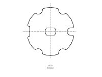 Typ 9 Adapter und Mitnehmer für Nutrohrwelle 70 mm...