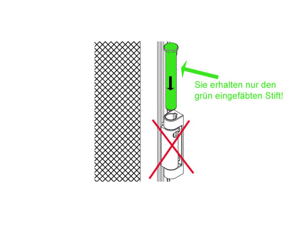 Stift für Warema-Insektenschutz-Scharnier 66364