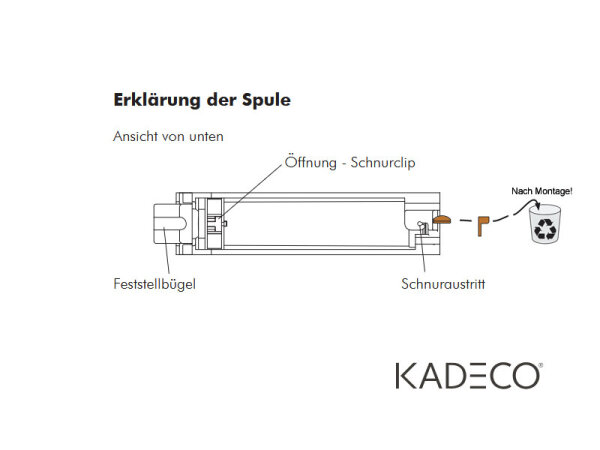 Schnurspule mit Schnurclip für FRT25
