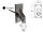 Gelenklager 90° 42 mm x 85 mm 4 - Loch 11,9 mm Ø 6 mm 6 - kant 300 mm lang