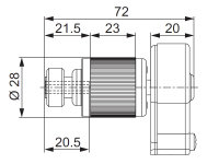 Schnurzuggetriebe 3,25:1 f&uuml;r 6 mm 6-kant Antriebswelle
