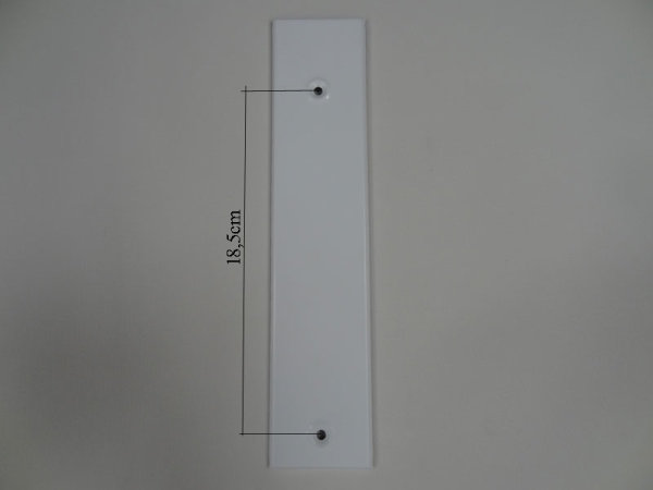 Deckplatte ohne Gurtmaul, Alu weiß lackiert LA 18,5 cm