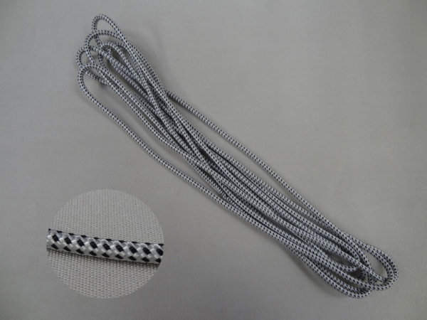 Endloszugschnur 4 mm, 400 cm Umlauf, schwarz/weiß