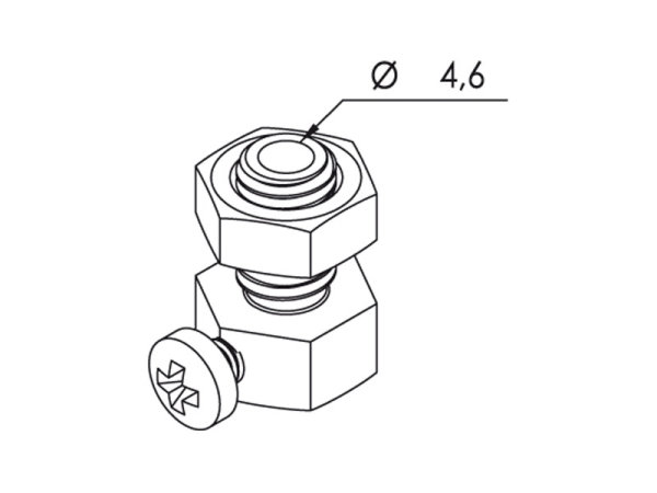 Spannschraube Alu mit Mutter