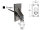 Gelenklager 90° 42 mm x 85 mm 4 - Loch, 11,9 mm Ø, 6mm 4 - Kant 300 mm lang