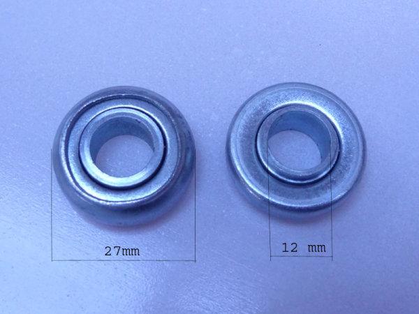 Mini-Kugellager mit Rand - Bohrung 12 mm