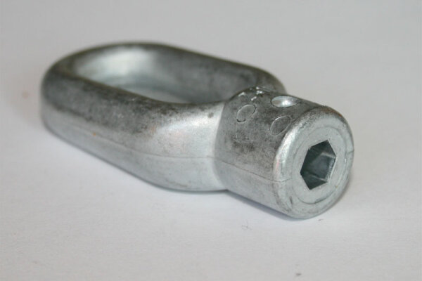 Markisenöse oval aus Zinkdruckguss Innensechskant 7 mm
