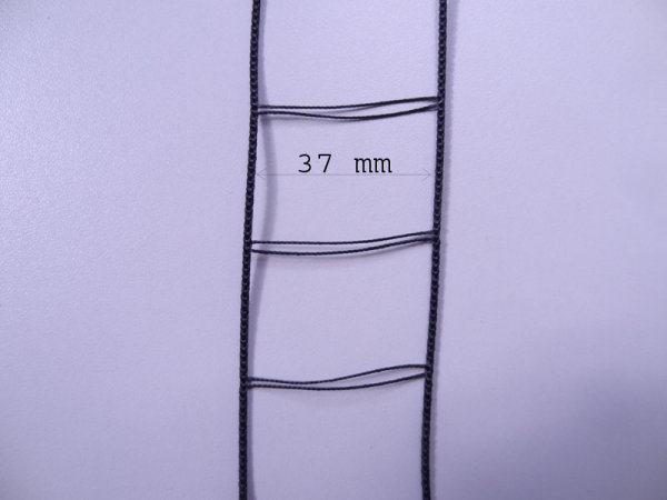 Leiterkordel für 35 mm Lamellen schwarz
