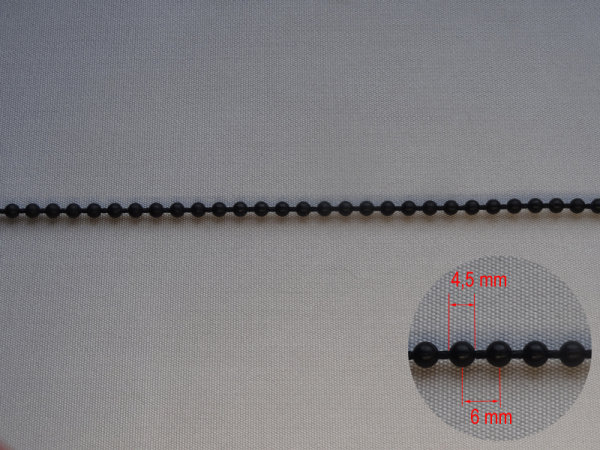 Bedienketten-Meterware 4,5/6 mm schwarz