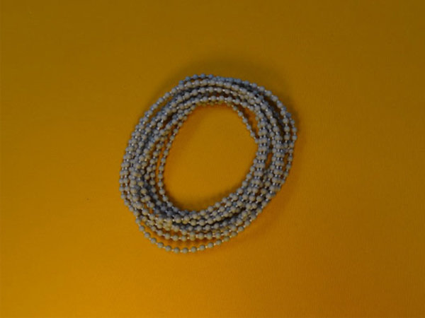 Bedienkette 4,4/6 Endloser Ring hellgrau Umlauf 260 cm - Bedienlänge 130