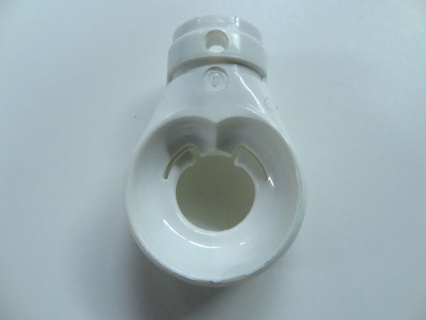 Markisenöse rund aus Kunststoff weiß Bohrung 10 mm Sechskant (auch für 10 mm rund geeignet)