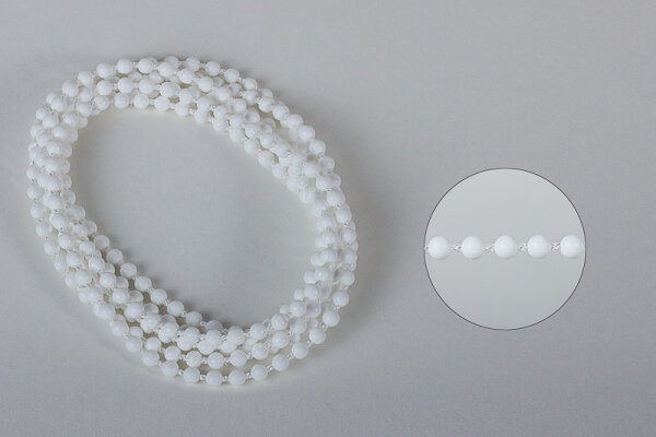 Bedienkette 4,5/6 Endloser Ring transparent Kunststoff Umlauf 200 cm / Bedienlänge 100 cm