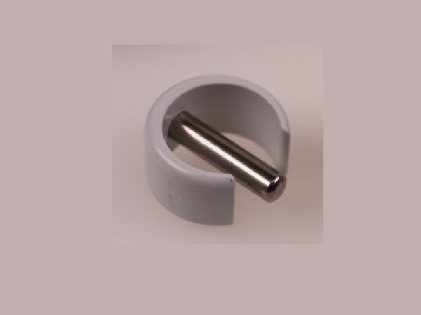 Sicherungsclip mit Metallpin - für Kurbelstange 15-17 mm, grau - RAL 7035