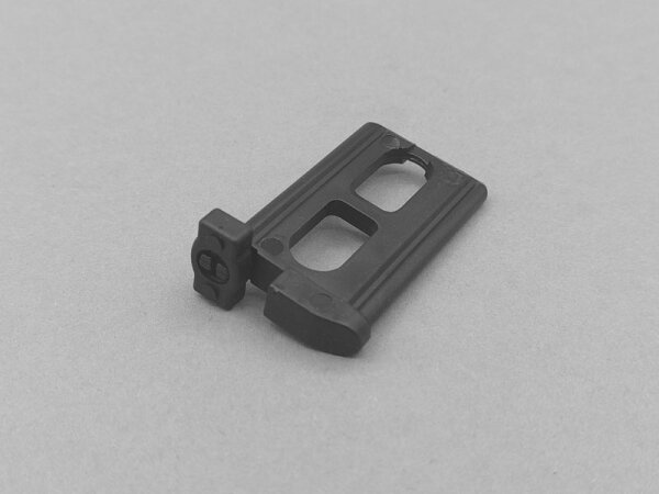 Gleiter für Endstab 6,5 x 35,5 mm mit Führungsschiene 45 mm oder Distanzführungsschiene, drehbar