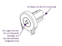 Rollo-Kettenzuggetriebe für 28 mm Welle,...
