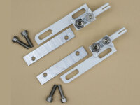 Strap tensioner with accessories, white, pair